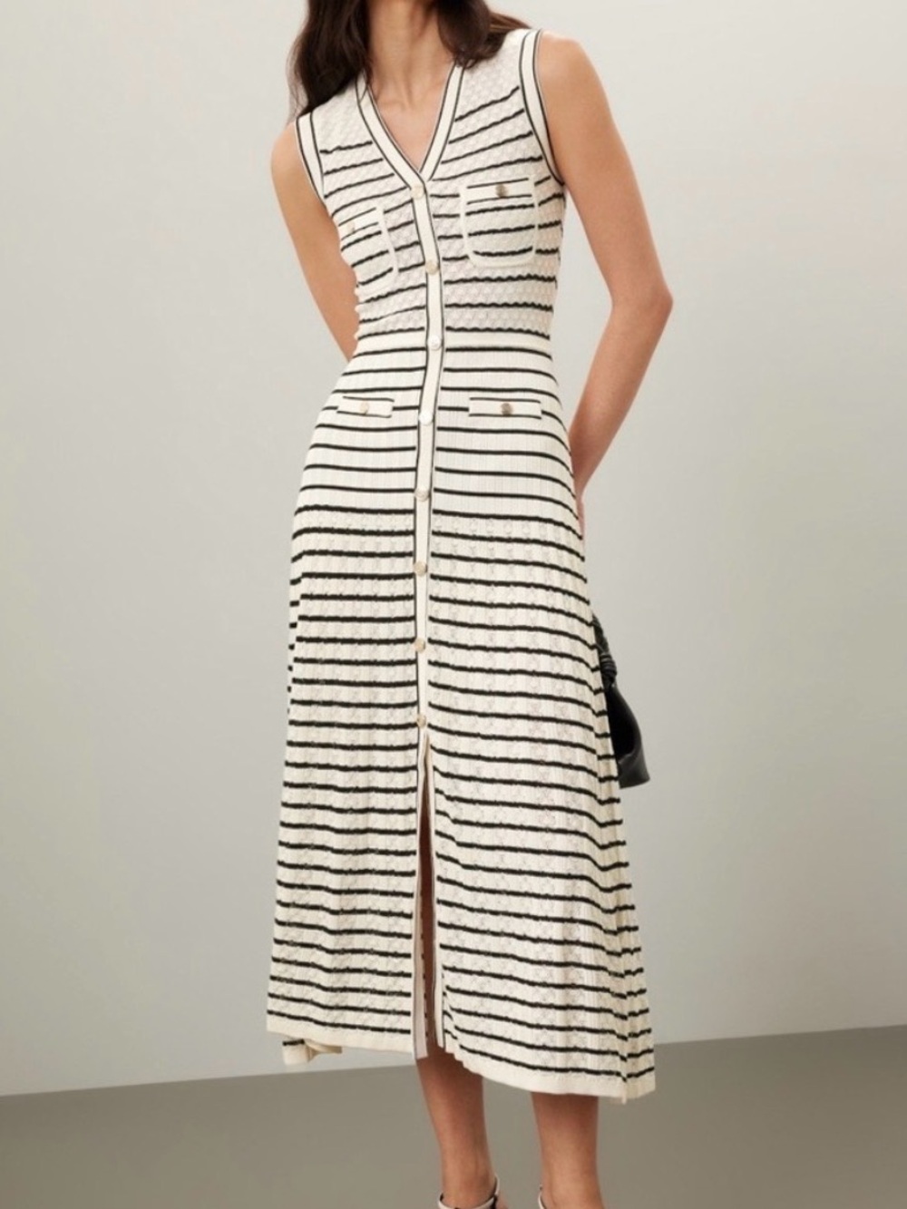 Sandro Molina Striped Knit Dress